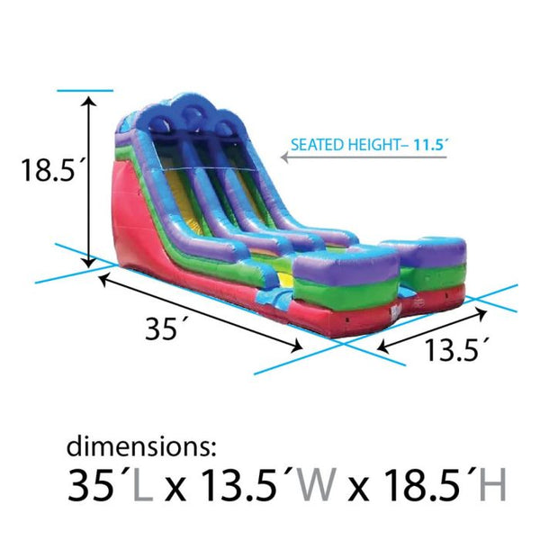 18' Dual Lane Water Slide