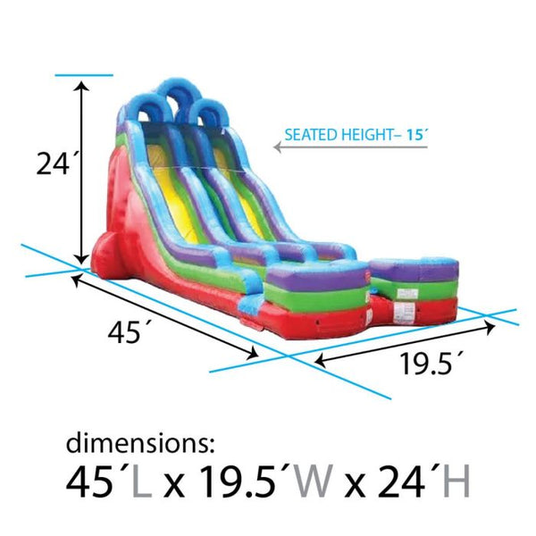 24' Dual Lane Water Slide