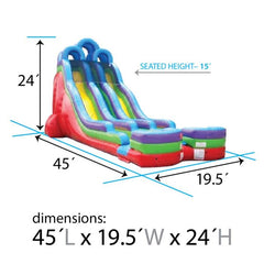 24' Dual Lane Water Slide