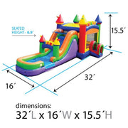 Large Bounce House with Water Slide