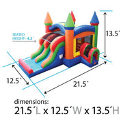 Bounce House Combo with Dual Lane Slide - Dry Only