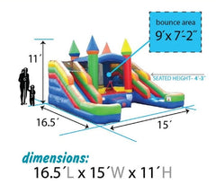 Bounce House with Double Water Slide