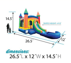 Bounce House with Water Slide & Splash Pool